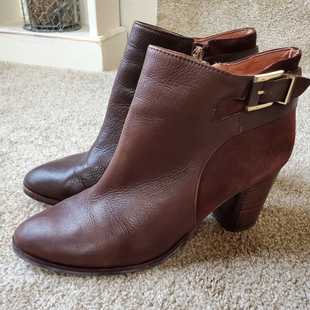 Louise Et Cie Womens Booties. Brown leather and suede. Size 9